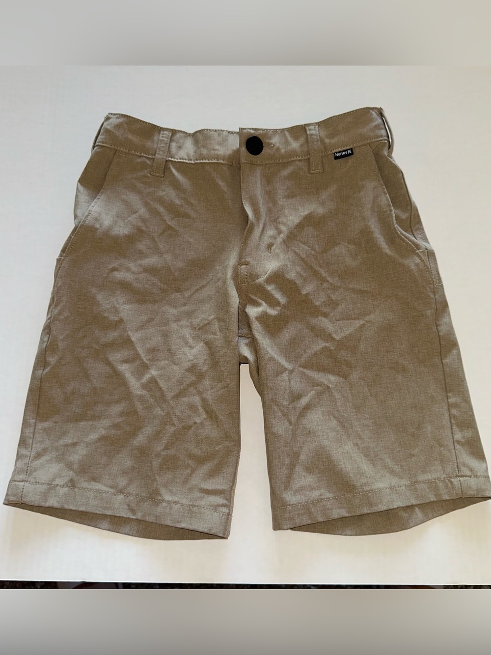 Hurley kids Flat Front Casual Shorts in Khaki